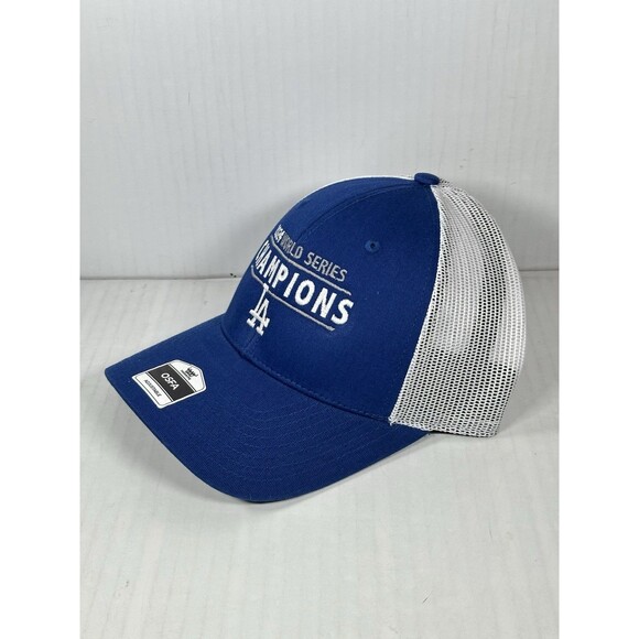 LA Dodgers Fan Favorite 2024 World Series Champions Trucker Hat Cap Blue White - Picture 2 of 5